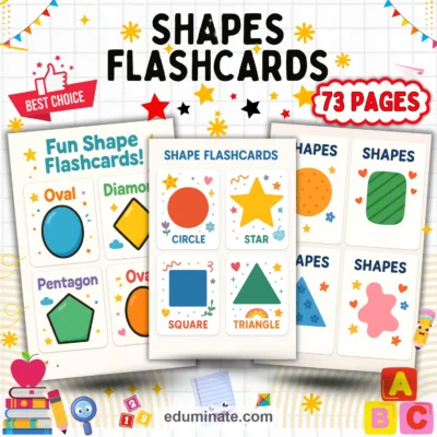 Shapes Flashcards | Printable Shape Cards for Preschool and Pre-K | 71 Pages — resource cover