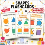 Printable Shapes Flashcards | Shape Cards for Preschool and Pre-K | 38 Pages cover