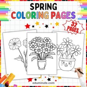 Spring Coloring Sheets Bundle | Spring Time, March and Garden Sheets page 3
