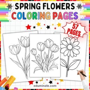 Floral Coloring Pages Bundle | Garden Blooms and Botanical Sheets page 6
