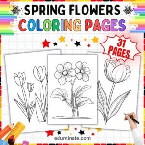 Floral Coloring Pages Bundle | Garden Blooms and Botanical Sheets page 7