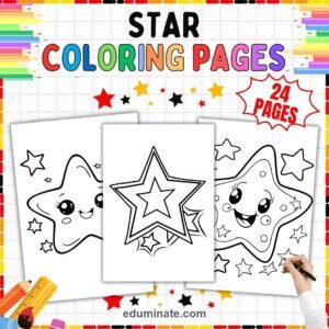 Space Coloring Sheets Bundle | Planets, Stars, Sun and Moon Sheets page 5