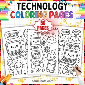 Technology Coloring Sheets Bundle | Computers, Gadgets and Coding Sheets page 1