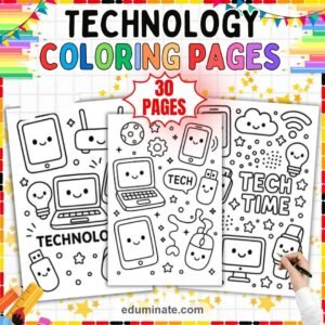 Technology Coloring Sheets Bundle | Computers, Gadgets and Coding Sheets page 4