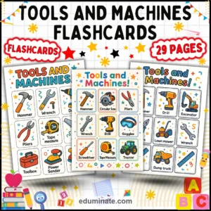 Vocabulary Flashcards Bundle | Tools, Community Helpers, Vehicles and Classroom Words page 3