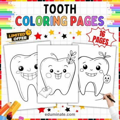 Tooth Fairy Coloring Pages Lost Teeth and Pillow Activity Sheets Pack for Kids — resource cover