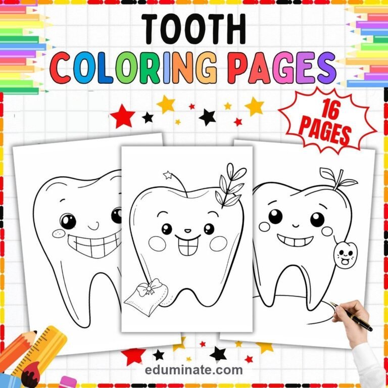 Hand Washing Coloring Sheets Bundle | Hand Washing and Dental Health Sheets cover 8