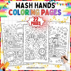 Hand Washing Coloring Sheets Bundle | Hand Washing and Dental Health Sheets page 2