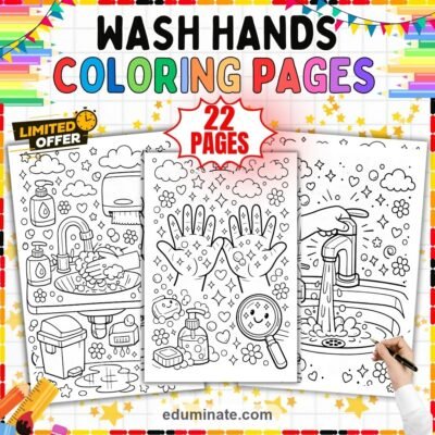 Printable Hand Washing Coloring Pages 22 Personal Hygiene Clean Habits Sheets — resource cover