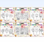 Candy Coloring Pages Bundle | Lollipops, Sweets and Kawaii Treats cover