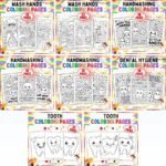 Hand Washing Coloring Sheets Bundle | Hand Washing and Dental Health Sheets cover