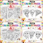Pizza Coloring Sheets Bundle | Pizza Slices and Restaurant Menu Sheets cover