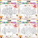 Leaf Coloring Sheets Bundle | Autumn Leaves, Foliage and Forest Sheets cover
