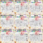Math Coloring Sheets Bundle | Addition, Subtraction, Numbers and Shapes cover