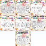 Space Coloring Sheets Bundle | Planets, Stars, Sun and Moon Sheets cover