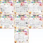 Weather Coloring Pages Bundle | Rain, Storms, Clouds and Four Seasons cover