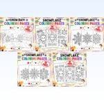 Snowflake Coloring Sheets Bundle | Winter Ice Crystals and Snow Day Sheets cover