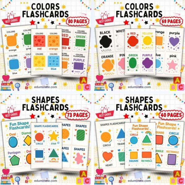 Colors and Shapes Flashcards Bundle | Printable Color and Shape Cards for Early Learners — resource cover