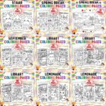 Coloring Pages Mega Bundle | Themed Packs From Apples to Beaches cover