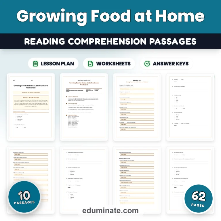 Plants Worksheets Bundle | Plant Life Cycles, Carnivorous Plants and Growing Food cover 7