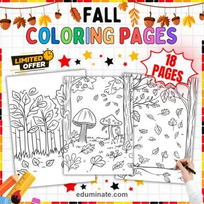 Autumn Coloring Pages Fall Season Activity Sheets for Kindergarten and Pre-K — resource cover