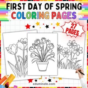 Spring Coloring Sheets Bundle | Spring Time, March and Garden Sheets page 2