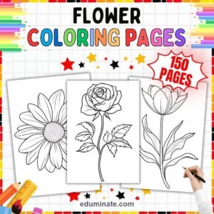 Floral Coloring Pages Bundle | Garden Blooms and Botanical Sheets page 1