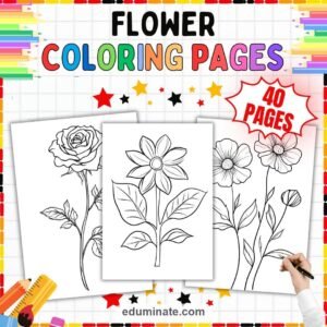 Floral Coloring Pages Bundle | Garden Blooms and Botanical Sheets page 3