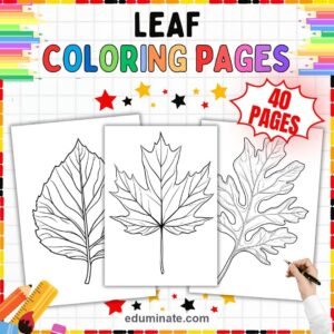 Leaf Coloring Sheets Bundle | Autumn Leaves, Foliage and Forest Sheets page 3