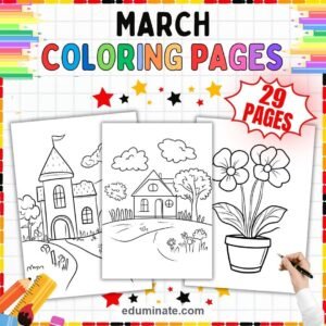 Spring Coloring Sheets Bundle | Spring Time, March and Garden Sheets page 5