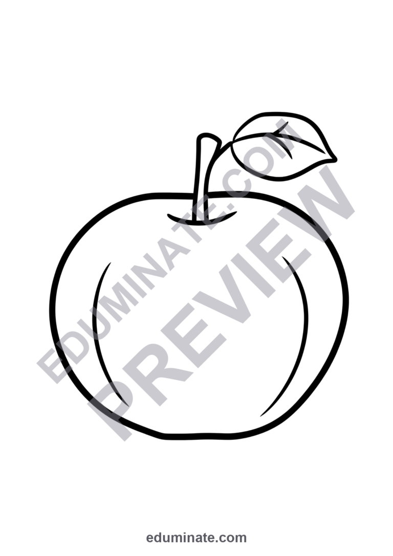 Fruits and Veggies Coloring Pages Healthy Food Art 100 Printable Worksheets sample page 1