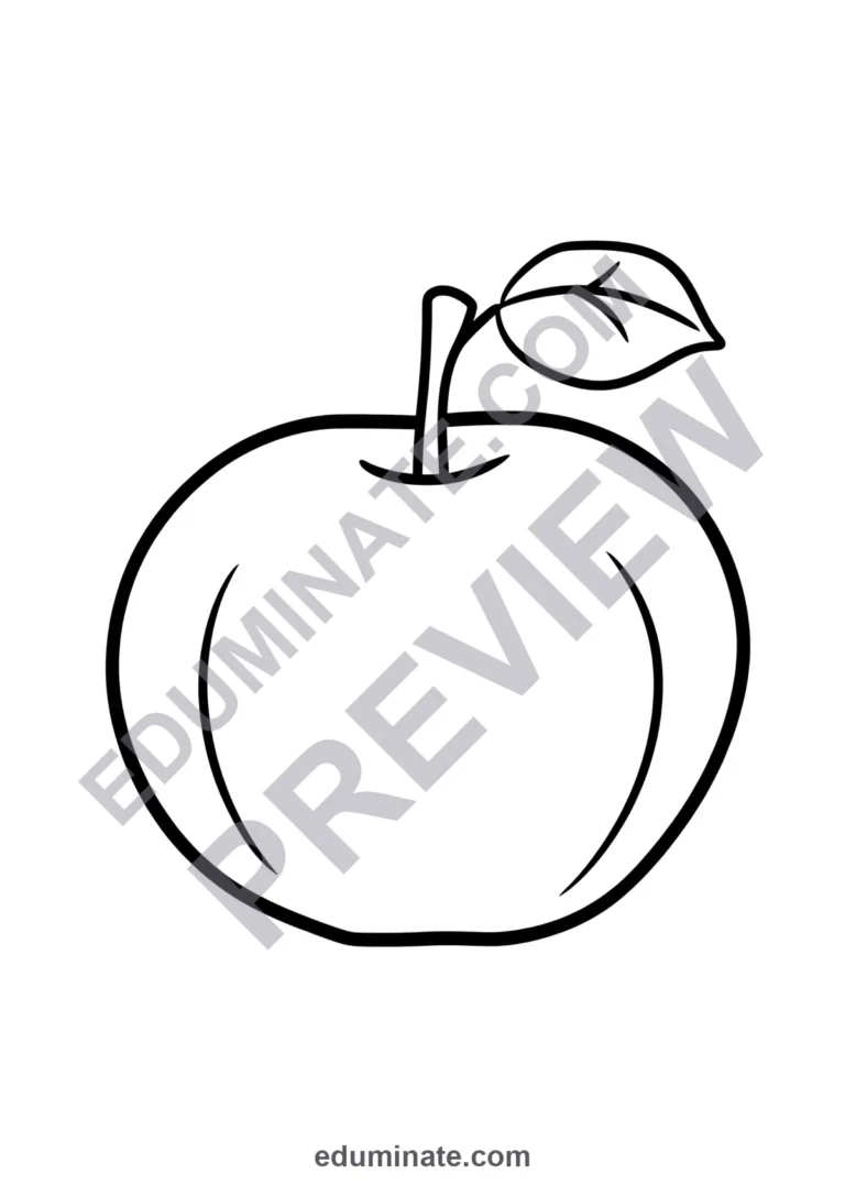 Fruits and Veggies Coloring Pages 100 Easy Food Sheets