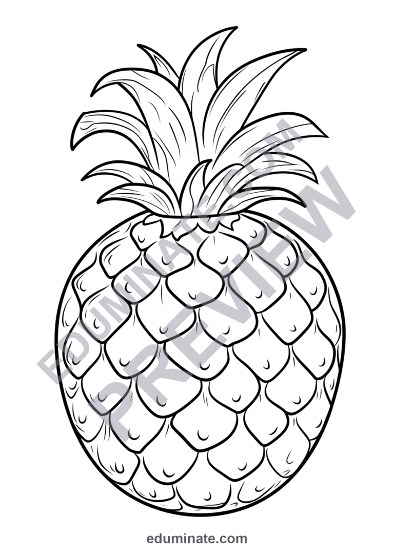 Fruit and Veggie Coloring Pages Healthy Food 22 Quick Printable Activities sample page 1
