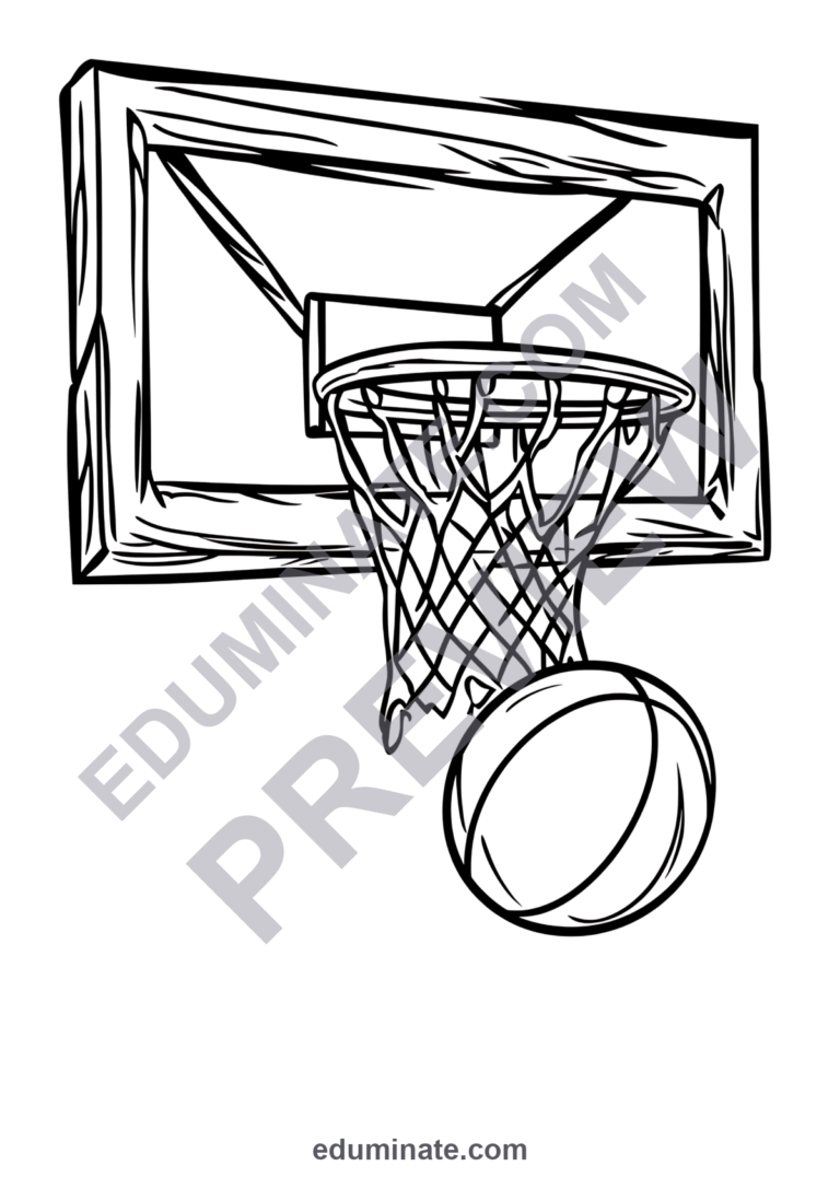 Printable Sports Coloring Pages Team Games and PE Activity Pack for Kids Fun sample page 1