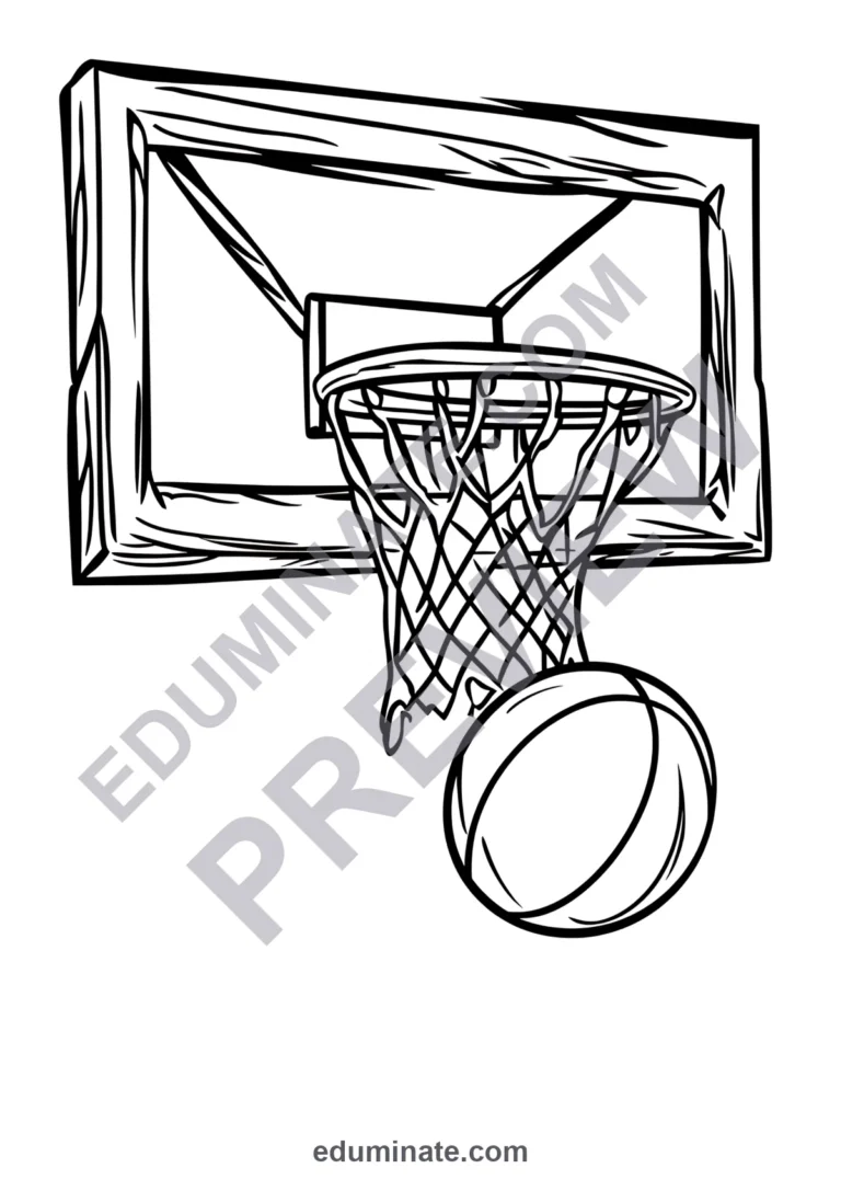 Printable Sports Coloring Pages Team Games and PE Activity Pack for Kids Fun sample page 1