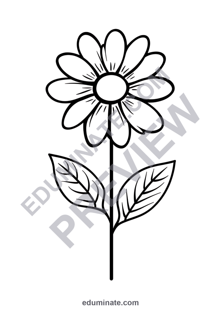 Spring Flowers Coloring Pages Botanical Garden Activity Sheets Pack for Kids sample page 1