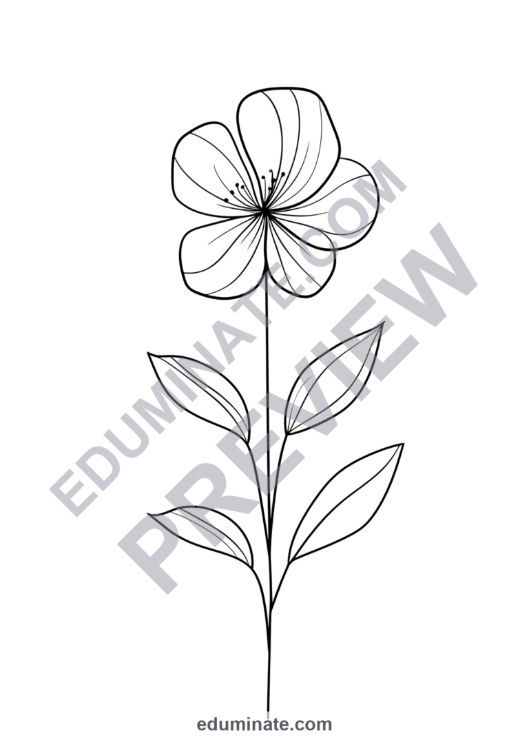 Printable Spring Flowers Coloring Pages Garden Blooms Activity Pack for Kids sample page 1