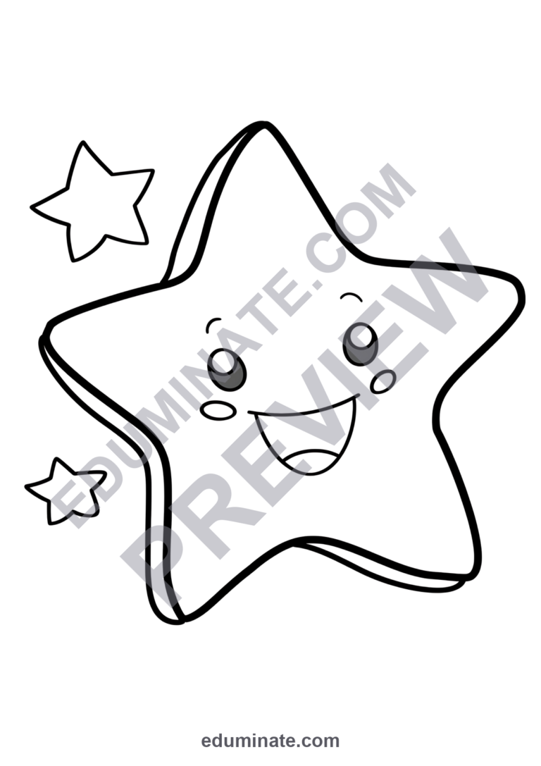 Star Coloring Pages Celestial Sky and Constellation Activity Sheets for Kids sample page 1
