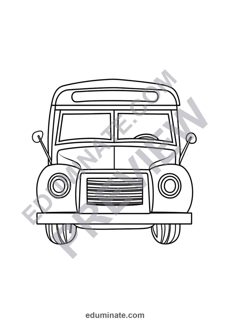 Vehicle Coloring Sheets Farm Tractors and Heavy Machines Activity Pack Kids sample page 1