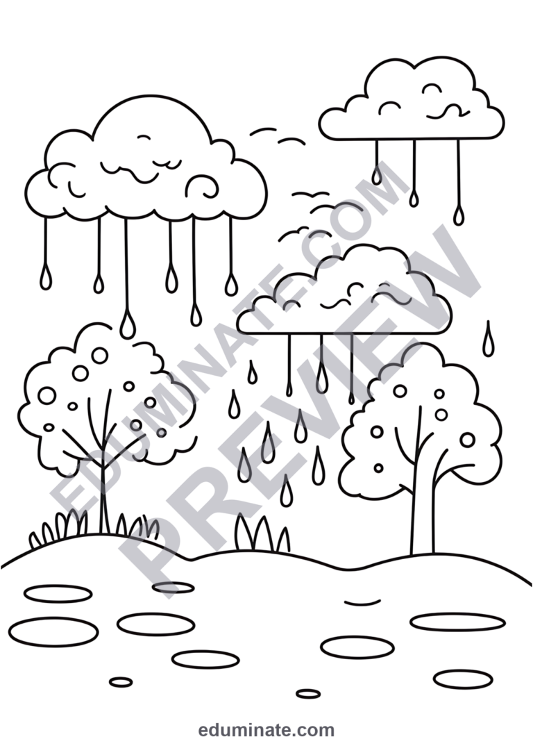 Weather Seasons Coloring Pages Annual Climate Cycle Activity Pack for Kids sample page 1