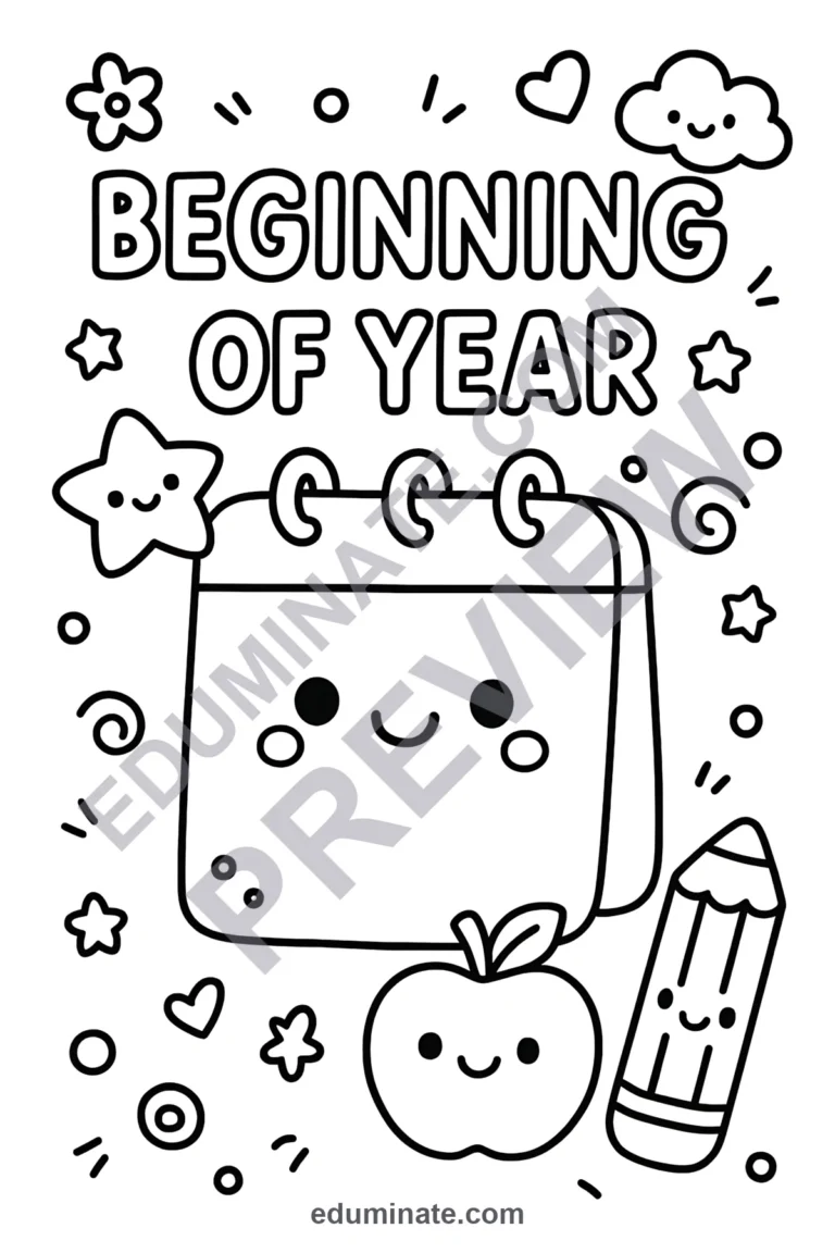71 Beginning of Year Coloring Pages Back to School Sheets for Kindergarten sample page 1