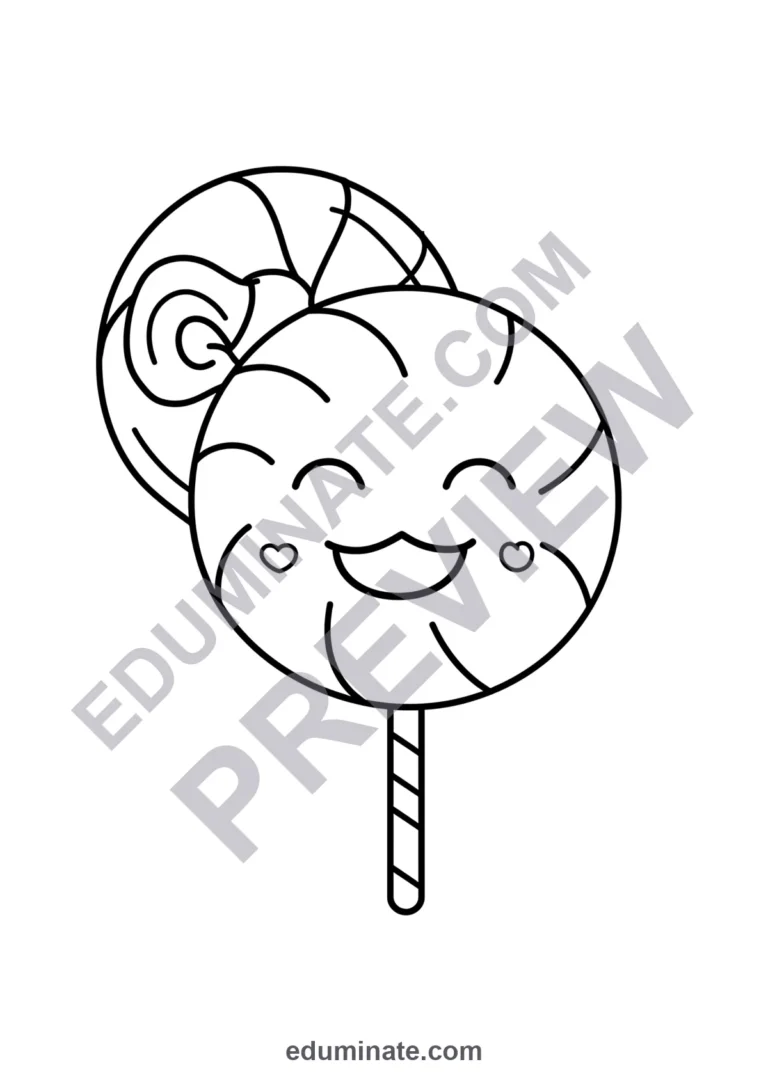 36 Printable Candy Coloring Pages Sweet Treats Activity Sheets for Children sample page 1