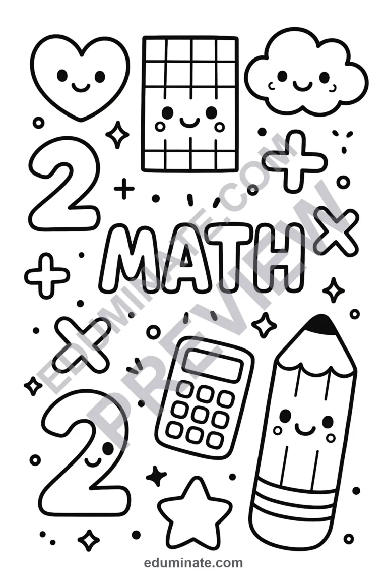 114 Essential Kindergarten Math Coloring Pages Art