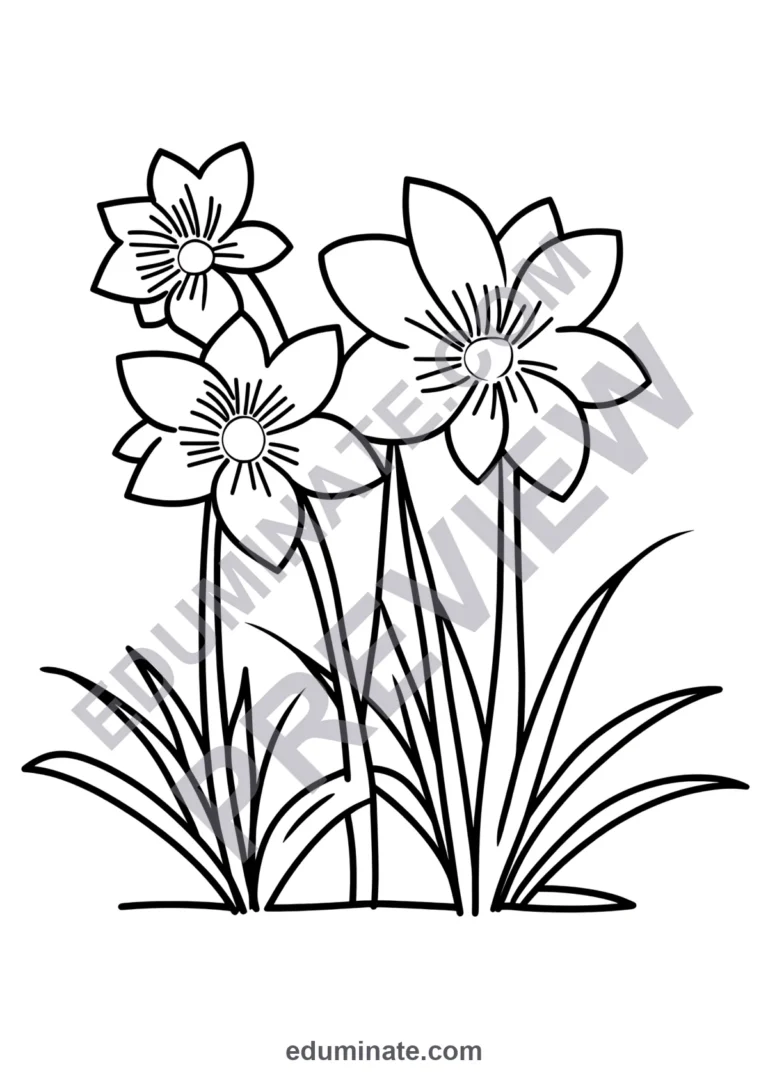March Coloring Pages Early Spring Seasons Art Activity Sheets Pack for Kids sample page 1