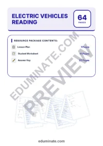 Electric Cars Reading Comprehension Passages with Answer Keys, Grades K-2 page 1