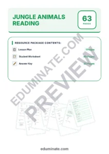 Jungle Animals Reading Comprehension Passages and Questions for Grades 2-6 page 1