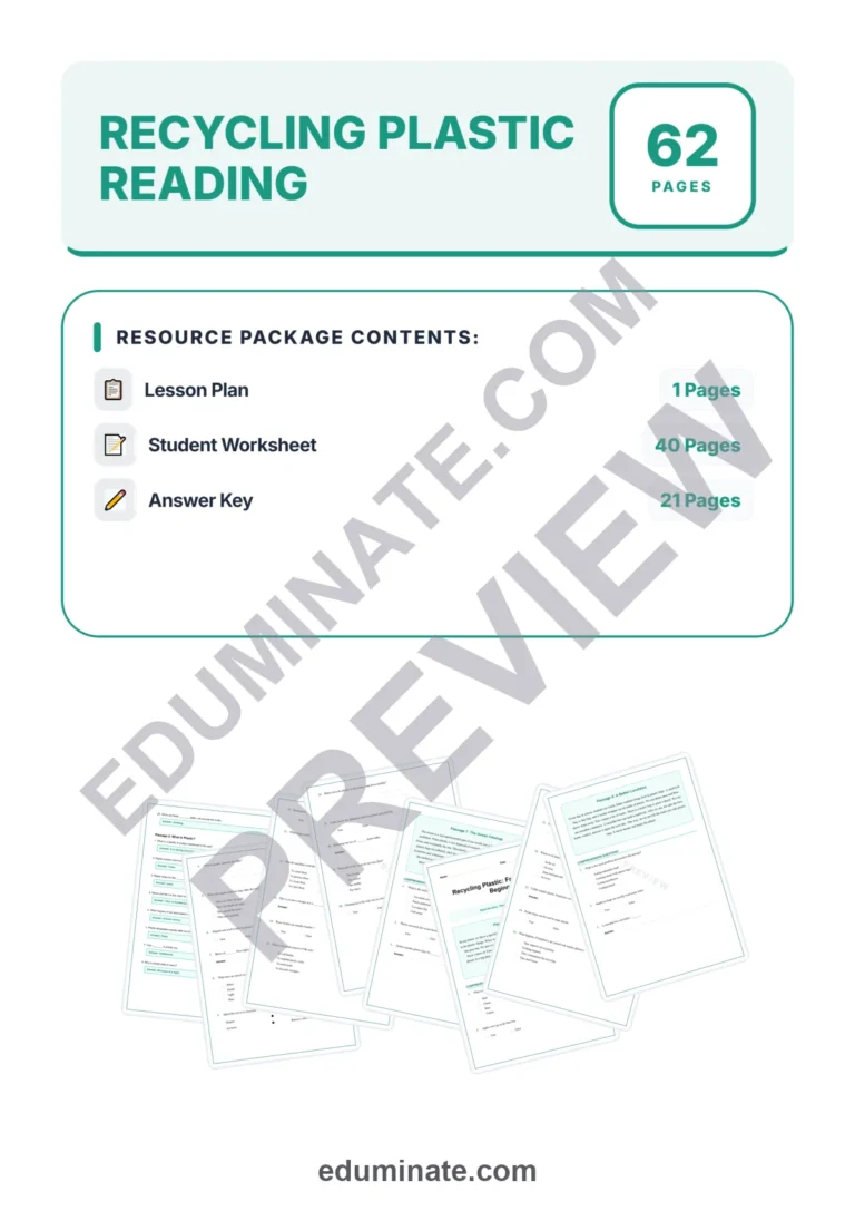 Recycling Reading Passages: Reading Passages with Answer Keys, Grades 2-6 sample page 1