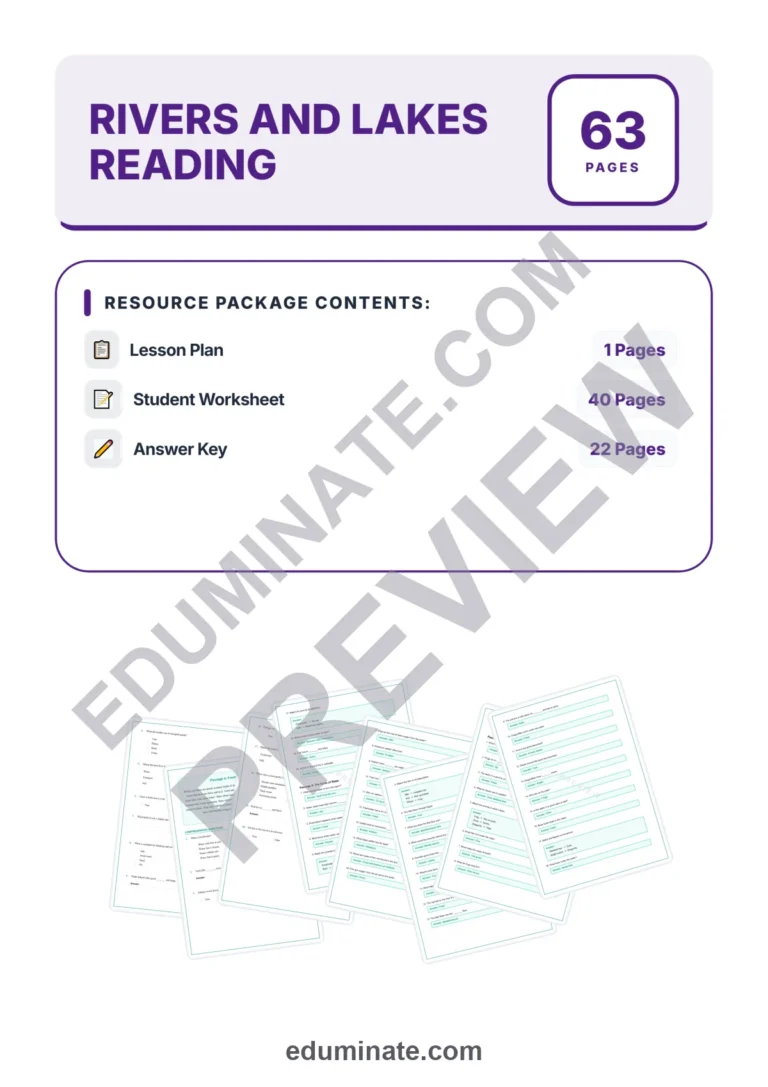 Rivers Worksheets: Reading Comprehension Passages with Answer Keys, Grades 2-6 sample page 1