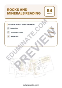 Rocks and Minerals Worksheets: Reading Passages with Answer Keys, Grades 3-7 page 1