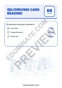 Self-Driving Cars Reading Comprehension Passages Technology Worksheets 3rd 7th page 1